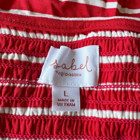 NEW Isabel Maternity Red Striped Tie Strap Maternity Tank Top - Picture 12 of 16